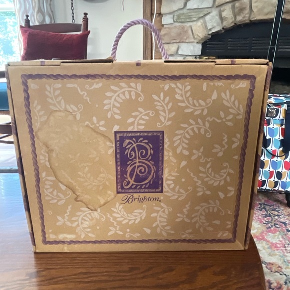 Brighton Deep Red Leather Tote